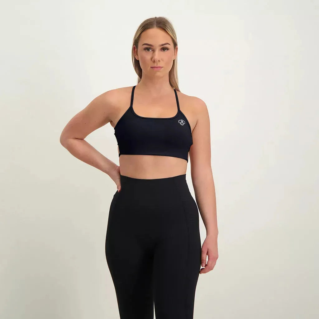 Backless Sports Bra Black