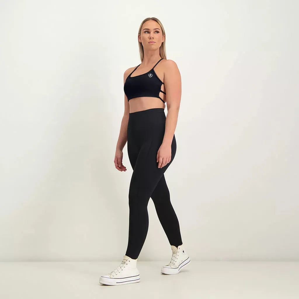 Backless Sports Bra Black