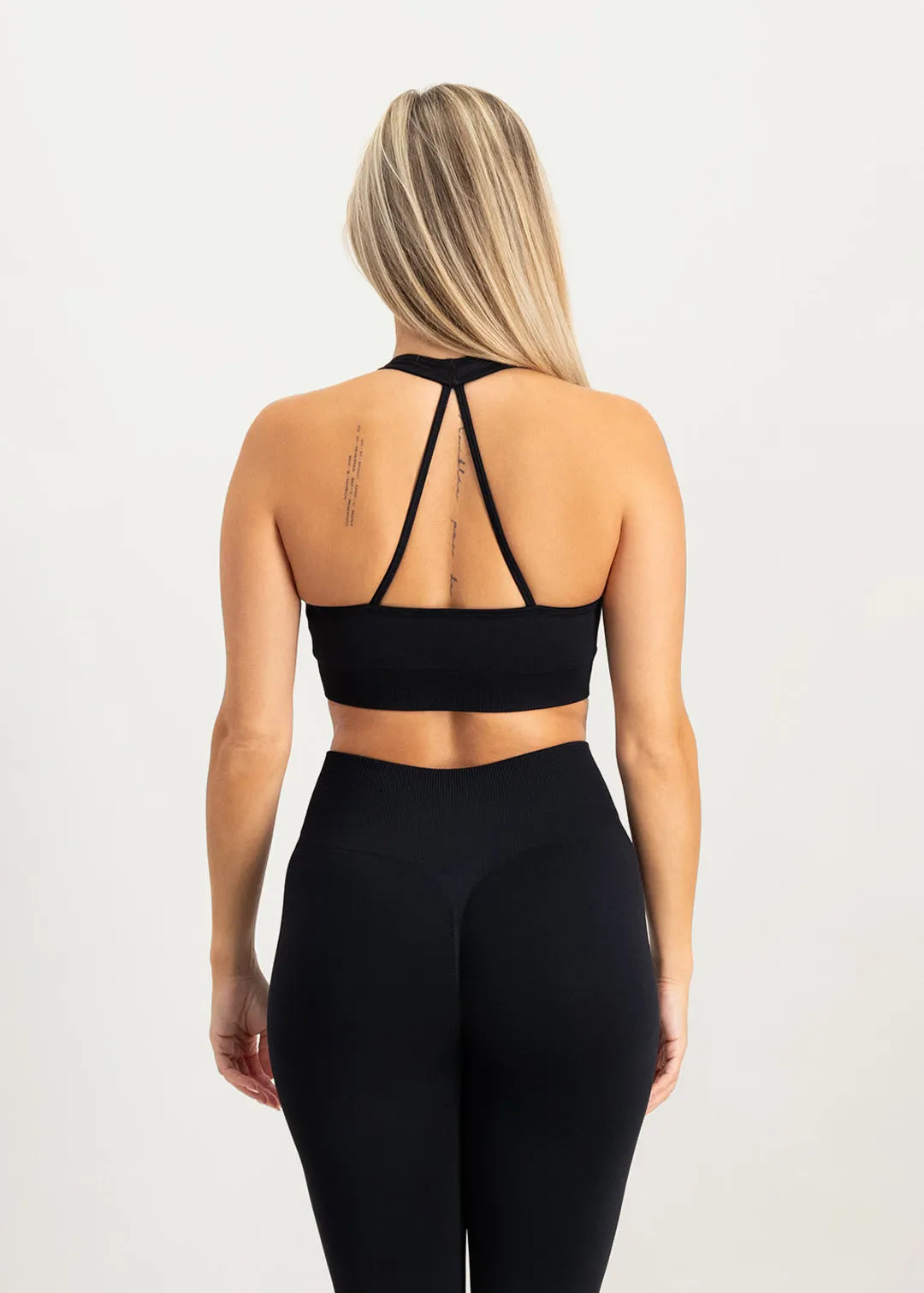 Flare Scrunch Bra Black